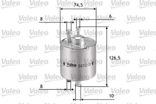 Yakit Filtresi A-Class W168 97>04 Vaneo 414 02>05 | VALEO 587019 | OEM A0024773801