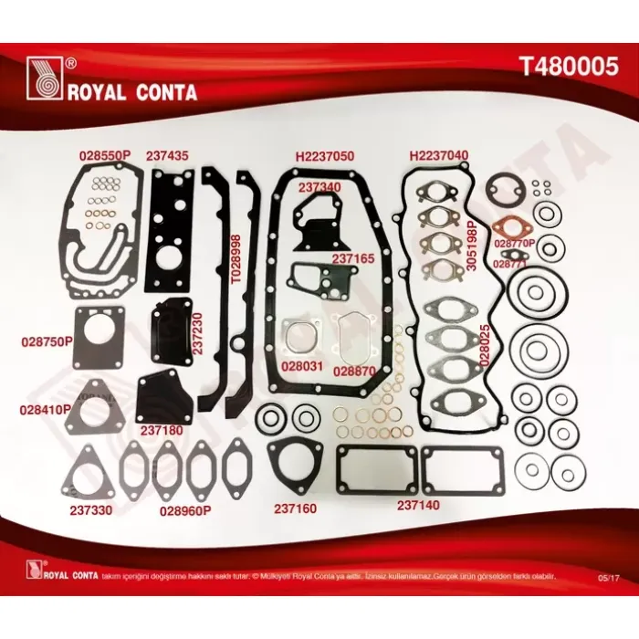 Motor Takim Contasi (Alt / Ust) Kecesiz S,K,C Haric Ducato Boxer Jumper Master Movano 2,8TDI / 2,8JTD / 2,8HDI (94,40MM) / (00 06) | ROYAL T480005 | OEM 99477119