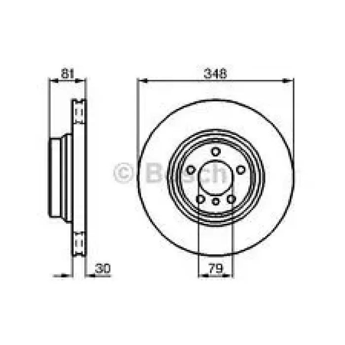 Fren Diski On Bmw E60 E61 E63 E64 E65 E66 E67 | BOSCH 0986479003 | OEM 34116750267