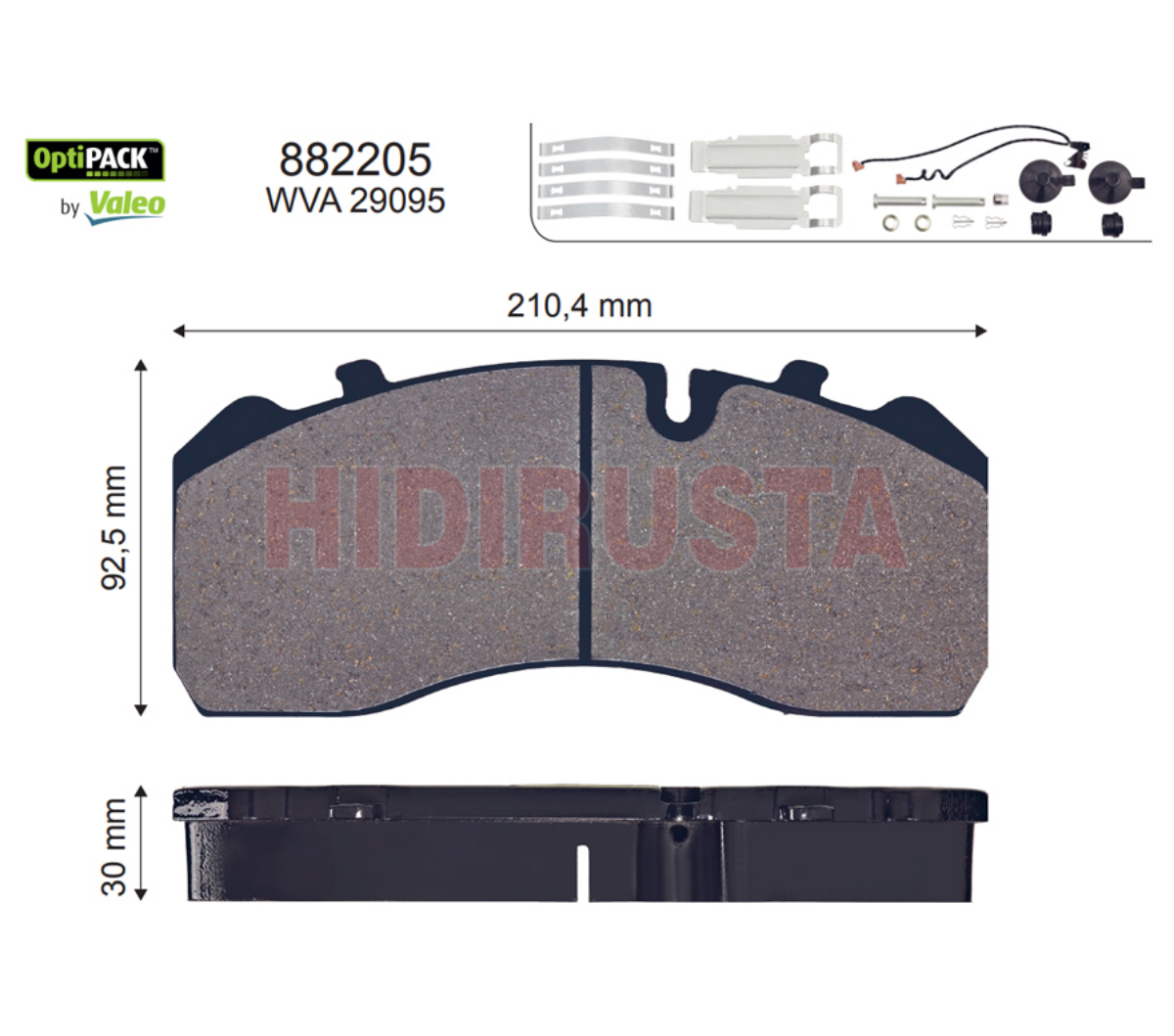 Fren Balatası Atego, Iveco Eurocargo, MAN TGM (29320) Sensörlü | OEM A9674200020