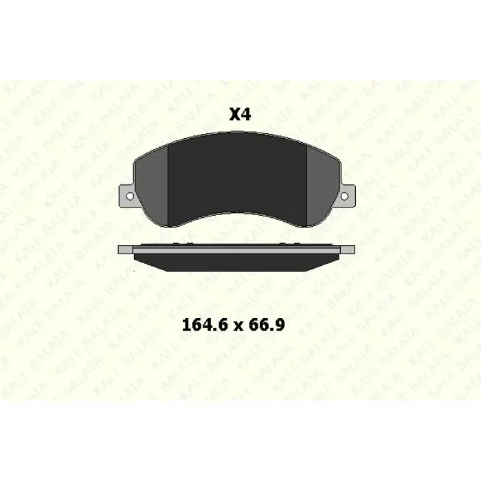 On Fren Balatasi Transit V347 06 /> V347 155PS A,Ceker 11 /> VW Amarok 2,0TDI 10> Fissiz | KALE B 24484 185 04 ANS | OEM 6C11 2K021 AB 2H0698151A