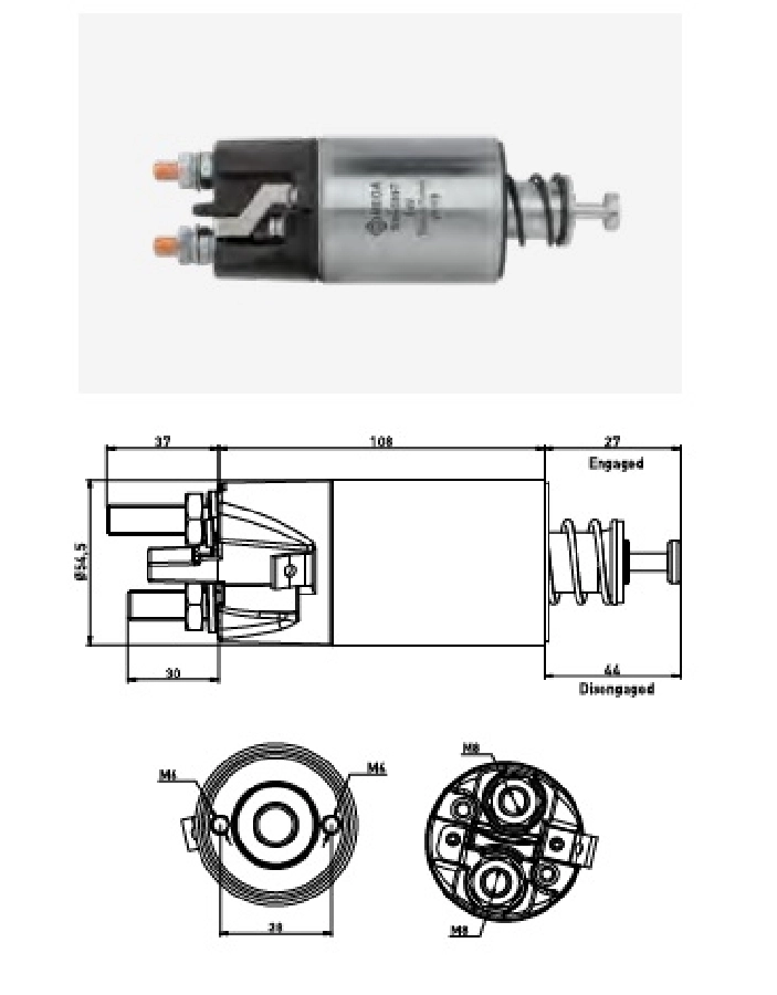 Marş Otom. 24V Mitsubishi Tipi Mitsubishi İş Makinası, Maraton Otobus, Temsa Safir-Cobelco İş Makinası Cat | OEM SMI5897