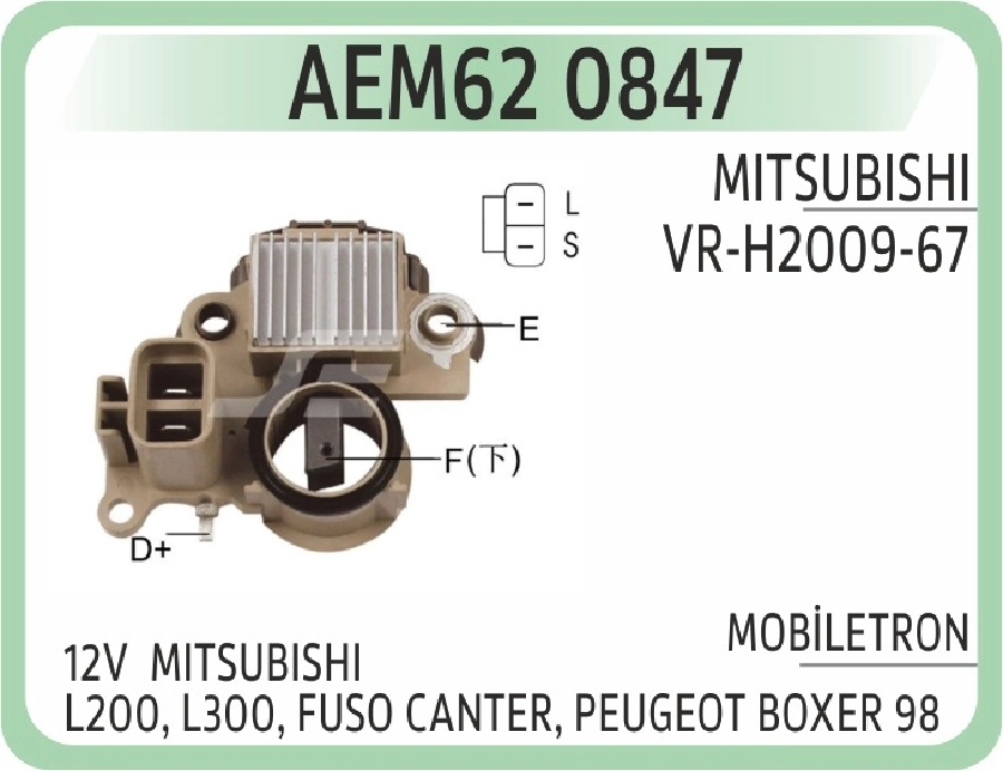 Konjektör Mitsubishi L200, L300, Fuso Canter, Peugeot Boxer 98 Vr-H2009-67A | OEM AEM620847