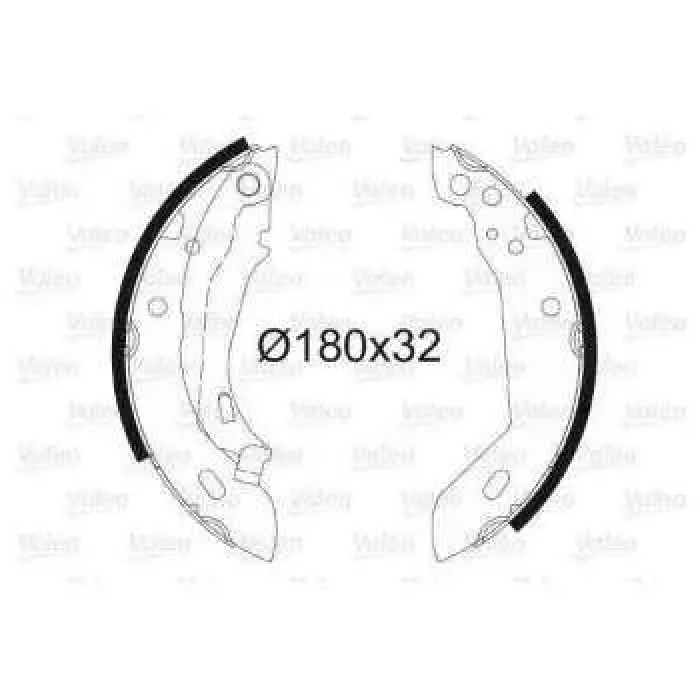 Arka Fren Balatasi Pabuclu Xsara P306 XUD9 DW8 (1,9 8V) Olcu: (180 * 30) / (97 00) | VALEO 562037 | OEM 424123 424123 424124 424172 424124 424172