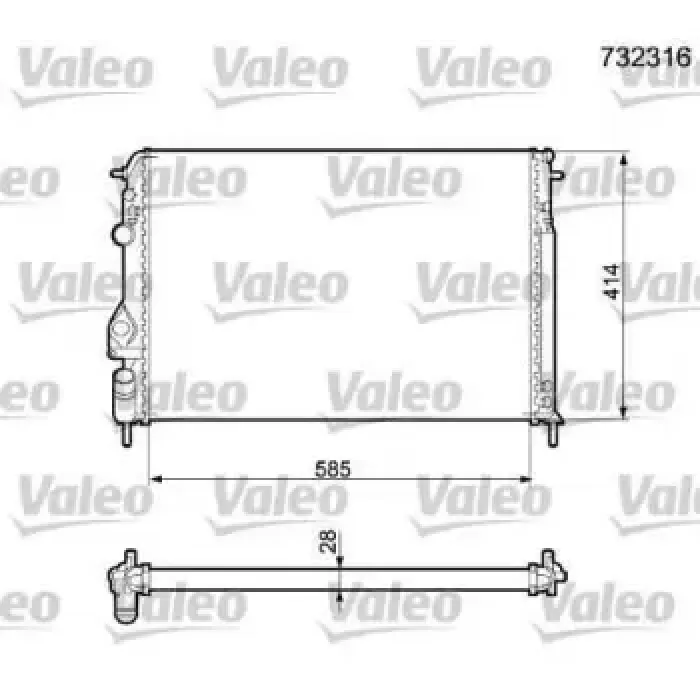 Motor Su Radyatoru Megane Scenic | VALEO 732316 | OEM 7700425842 7700425842 7701352976 7701352976