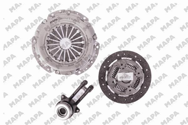 Debriyaj Seti Fiesta CB1 08>12 1.4 TDCI Fiesta V Cbk 04>08 Fusion 02>12 / 2 Mazda 03> 1.4 TDCI Rulmanli | MAPA 000210 308 | OEM 3S61-7C623-AA