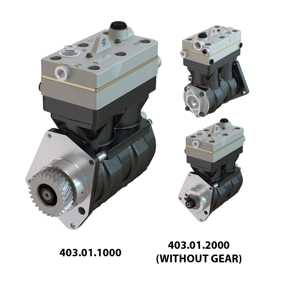 Komple Kompresor Çift Kafa Mercedes Axor -Travego - Citaro OM457 | A-TECH 403.01.1000 | OEM 4571305515 9125101050 0106083 4571307215