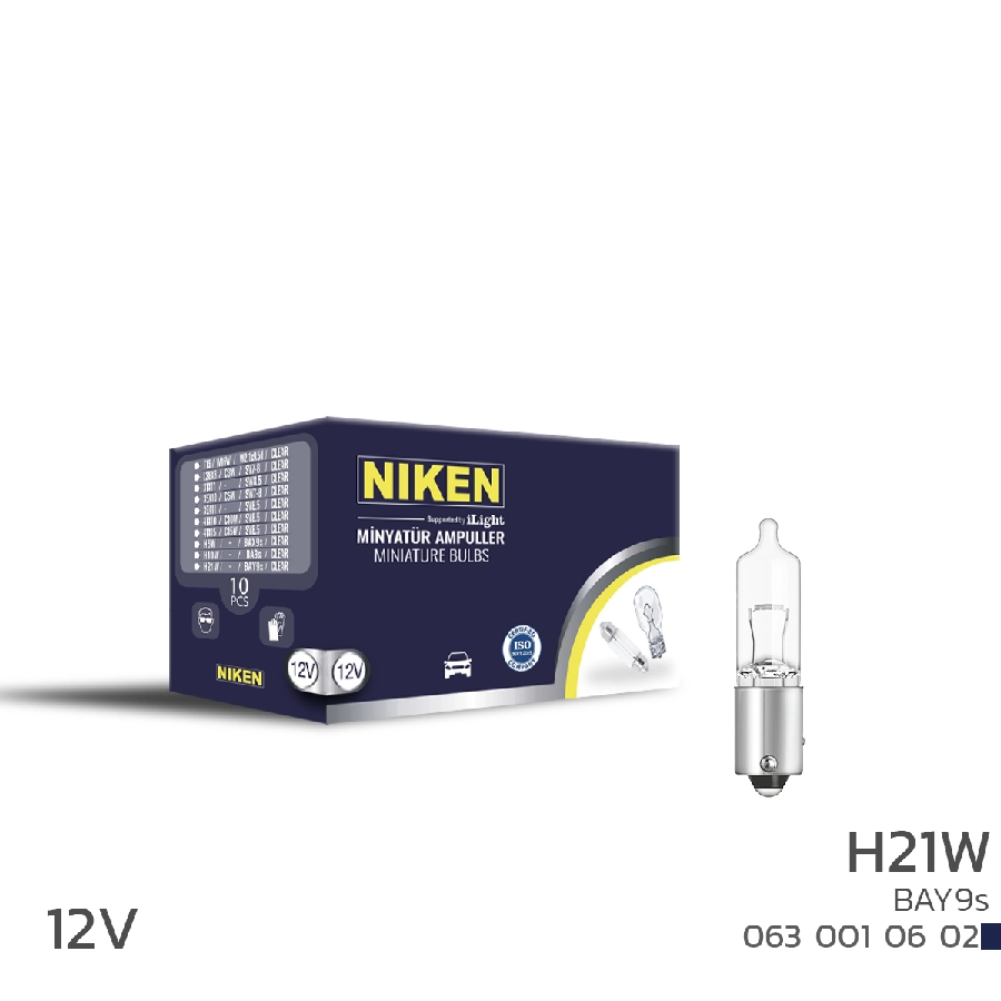Ampul H21W Mınyatur Ampul BAY9S (12V) 10LU | OEM 0630010602