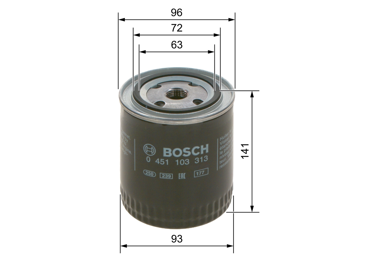 Yag Filtresi Passat Skoda Superb 2.8 V6 Audi A4 A6 A8 80 | BOSCH 0451103313 | OEM 078115561D 078115561D 078115561H 078115561J 078115561H 078115561J