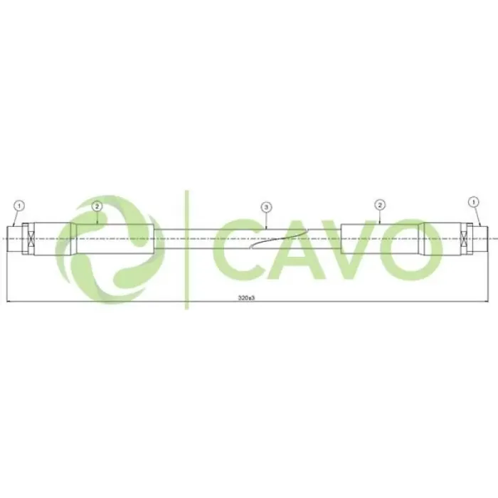 On Fren Hortumu Superb 02>07 A4 94>01 Passat 95> A6 97>04 | CAVO C801 002A | OEM 3U0611707 3U0611707 8D0611707B 8D0611707D 8D0611707B 8D0611707D