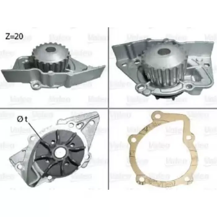 Devirdaim Su Pompasi 405 II C15D XUD7 XUD9 Partner Berlingo XUD9 Expert Jumpy Scudo P806 Evasion XUD9 XUD9TE Ducato 1,9TD 98>02 | VALEO 506117 | OEM 120152 120152 120157 120165 120157 120165