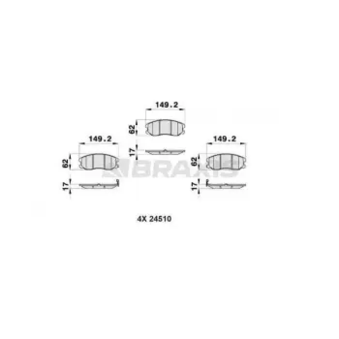 On Fren Balatasi Antara Captiva 06 > | BRAXIS AB0172 | OEM 20789468 20789468 4817764 4817764