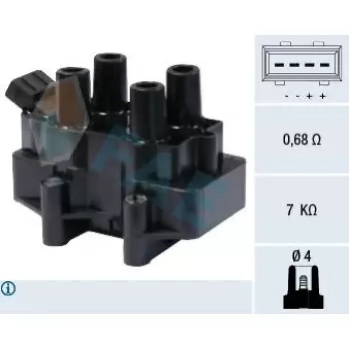 Atesleme Bobini Vectra B Astra F Omega B Vectra A X20XEV X18XE | FAE 80223 | OEM 1208071