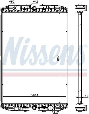Motor Su Radyatoru DAF XF 95 (Cercevesiz) / (Mt) | NISSENS 614170 | OEM 1286208 1326966 1617340 1858772