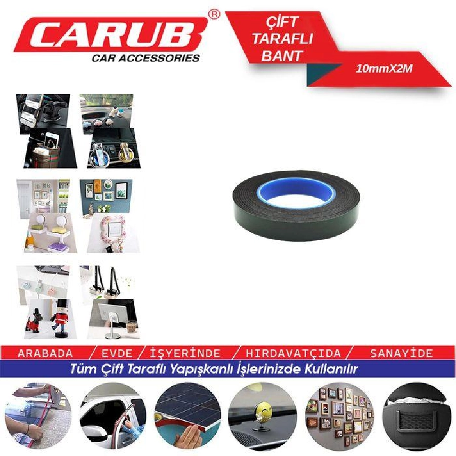 Çift Taraflı Bant Siyah 10MMX2M | OEM BR6551201