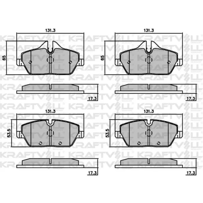 Fren Balatasi On Guclu Formul BMW E87 F45 Mini R55 R56 R57 R58 F54 04> | KRAFTVOLL 07160050 | OEM 34106884263 34116772892 34116774050 34112288854