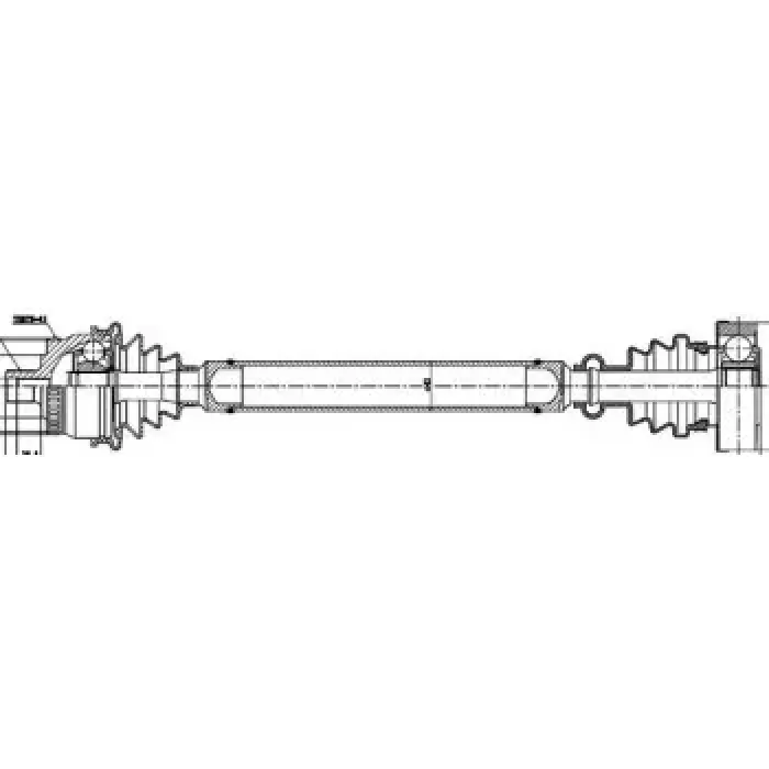 On Aks Komple Sag ABS Li 45 Dis A4 Passat 1,8 / 1,8T 96>01 | GSP 203001 | OEM 8D0407272AQ 8D0407452AV 8D0407452