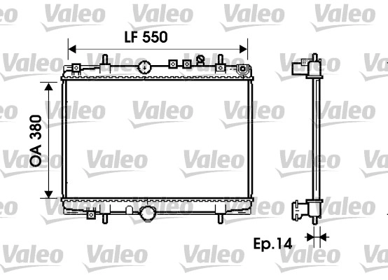 Motor Su Radyatoru C5 P406 YM EW7J4 (1,8 16V) P406 YM 2,0HDI 01> | VALEO 734278