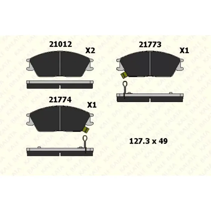 On Fren Balatasi Hyundai Accent 1995-2005 Getz 2002-> Excel 1990-1994 | KALE B 21012 150 05 ANS | OEM 58101-1CA00 58101-25A10 58101-1CA10 58101-25A00