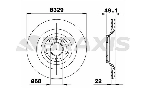 Arka Fren Disk Aynasi Havali A6 4F2 / C6 A6 Avant 4F5 / C6 2.0 TFSI / 2.0 TDI / 2.4 / 2.8 FSI / 2.7 TDI / 3.0 / 3. | BRAXIS AE0760 | OEM 4F0615601D 4F0615601D 4F0615601F 4F0615601F
