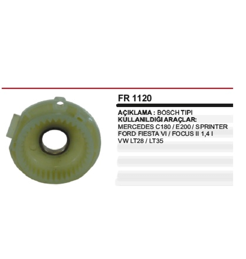 Redüktör Fiberi 37 Diş Bosch Tipi C-180, Sprinter, VW Lt-28, 35 Ford Fiesta Focus | OEM FR1120
