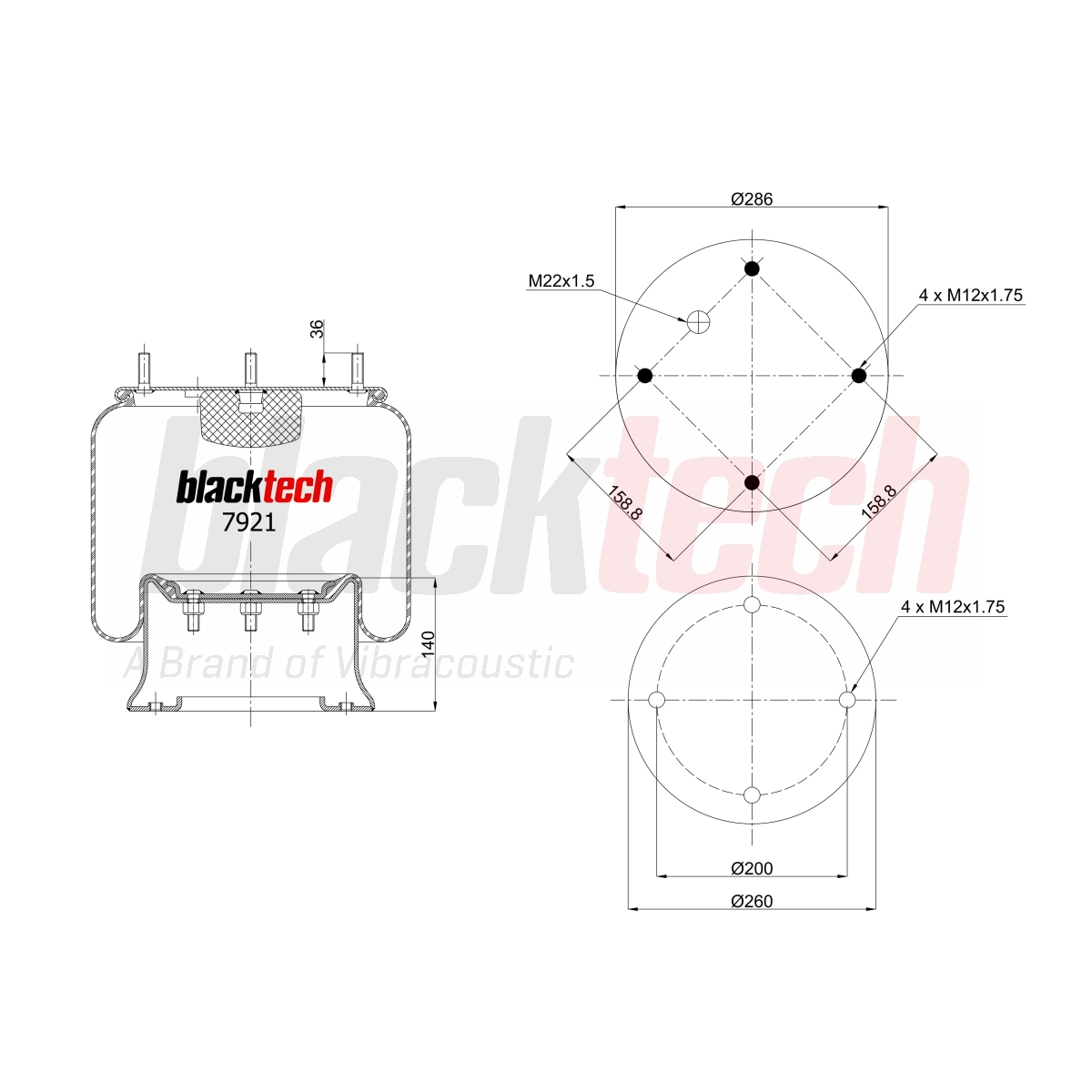 Körük Komple Metal Pistonlu | OEM 1080707