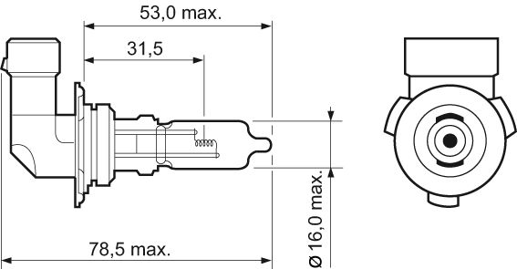 Halogen Ampul 12V HB3 Mavi | VALEO 032527