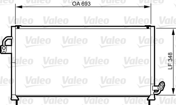 Klima Radyatoru Subaru Forester 2,0 97>02 (693X348X16) EJ20J, EJ202,EJ205 | VALEO 814268 | OEM 73210 73210 FC030 FC030