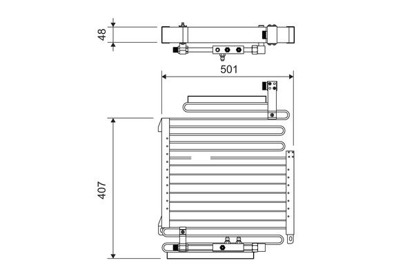 Kondenser Audi 80 | VALEO 814288 | OEM 893260403L