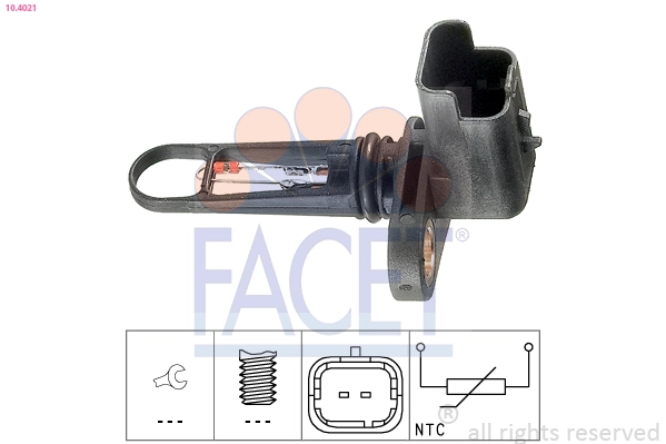 Hava Sicaklik Sensoru C2 C3 C4 C5 Nemo Bipper DV4TD (1.4HDI 8V) Jumpy III Berlingo III P206 P307 YM P308 P3008 C4 C4 Picasso C4 II DS4 DS3 DV6 1.6HDI - Transit V347 11>14 Custom 12> V362 14> 22TDCI 155PS | FACET 10.4021 | OEM 2S6Q-12A697-AC