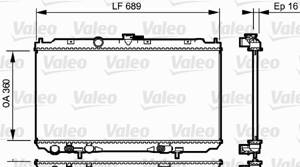 Motor Su Radyatoru Primera P12 (QR20) 02> Otomatik | VALEO 734706 | OEM 21460AV600