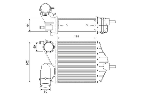 Turbo Radyatoru Fiat Idea | VALEO 818726 | OEM 46831804