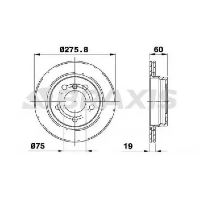 Fren Diski Arka Havali Bmw E36 E46 | BRAXIS AE0149 | OEM 34211162315 34211162315 34211165211 34216855155 34216864903 34211165211 34216855155 34216864903