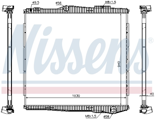 Motor Su Radyatoru Scania P.G.R.T.-Seri 04> (Cercevesiz) / (Mt) | NISSENS 672900 | OEM 1781365