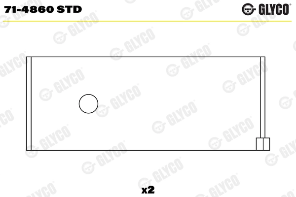 Kol Yatak Std Scania 4 Seri / 114-124-164 / P-G-R-T Seri / DC9-DC11-D12-DSC12 | GLYCO 71-4860STD | OEM 1745175 2802469 1747749