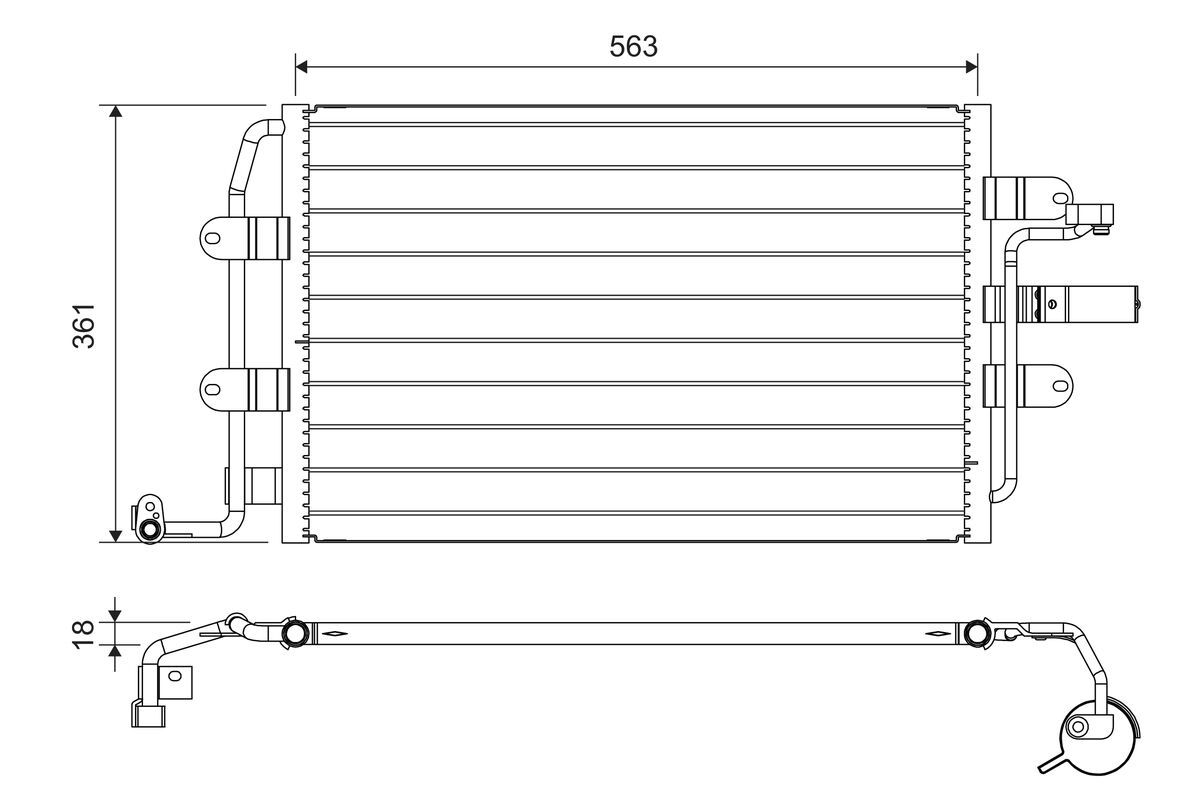 Klima Radyatoru Kondansor Beetle 1,6I 16V 1,8T 11,9TDI 2,0I 3,2I 98 01 OTO/MEK Sanziman | VALEO 817427 | OEM 1C0820413A 1C0820413A 1C0820413E 1C0820413G 1C0820413E 1C0820413G