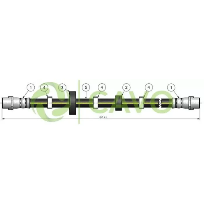 On Fren Hortumu Sol Transporter T4 90>03 | CAVO C900 645A | OEM 7D0611701B 7D0611701B 7D0611701D 7D0611701D