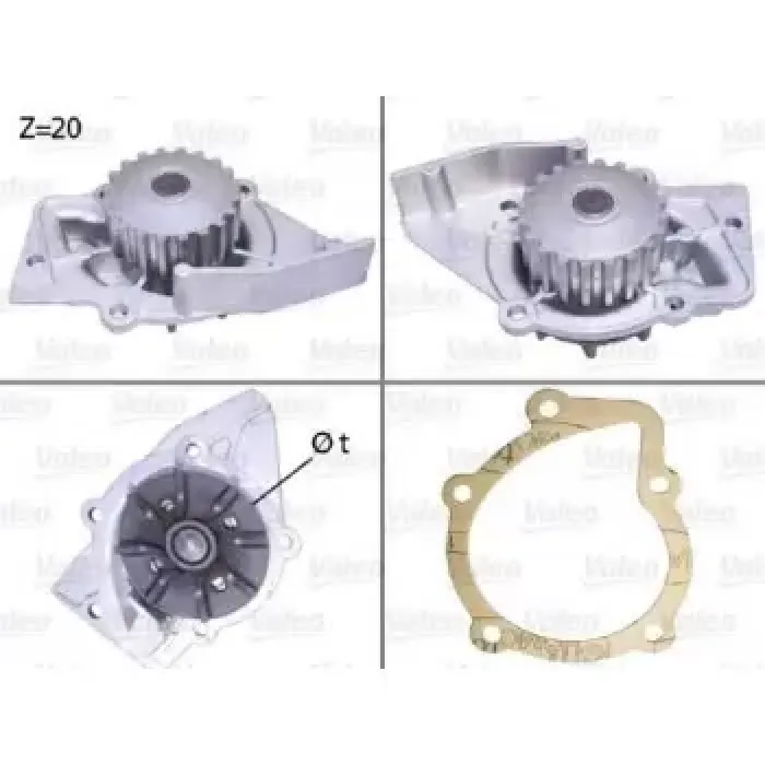Devirdaim (Su Pompasi) Partner II Berlingo II Expert II Jumpy II DW8 / DW8B Xantia P406 Boxer II Jumper II C5 P307 C4 Partner II Berlingi II 806 Evasion DW10TD (2,0HDI 8V) | VALEO 506575 | OEM 1201C4