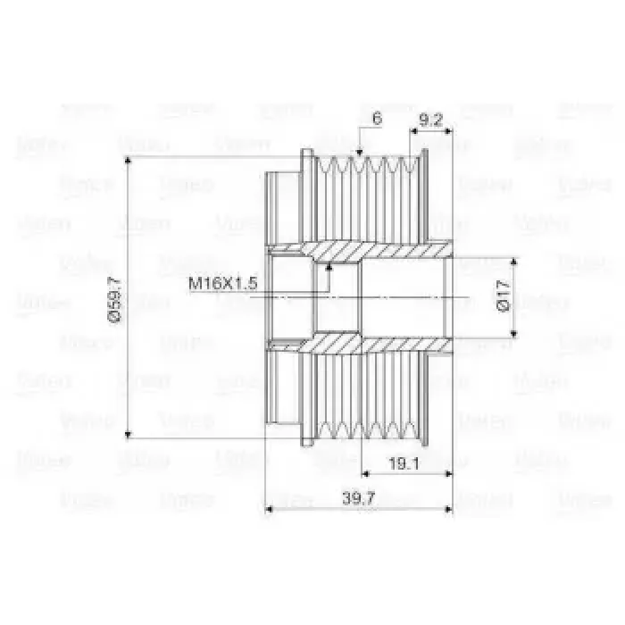 Alternator Kasnagi Rulmanli Combo 1,7 CDTI | VALEO 588021 | OEM 6204889 6204889 1204158 1204366 1204158 1204366