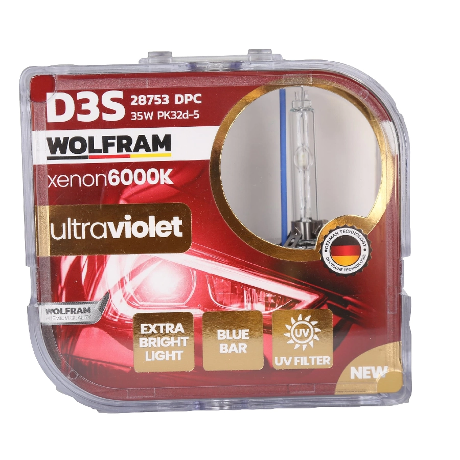 Ampul 12V D3S 35W PK32D-5 Takım Xenon 6000K Ultraviolet Mavi Cam | OEM 28753DPC