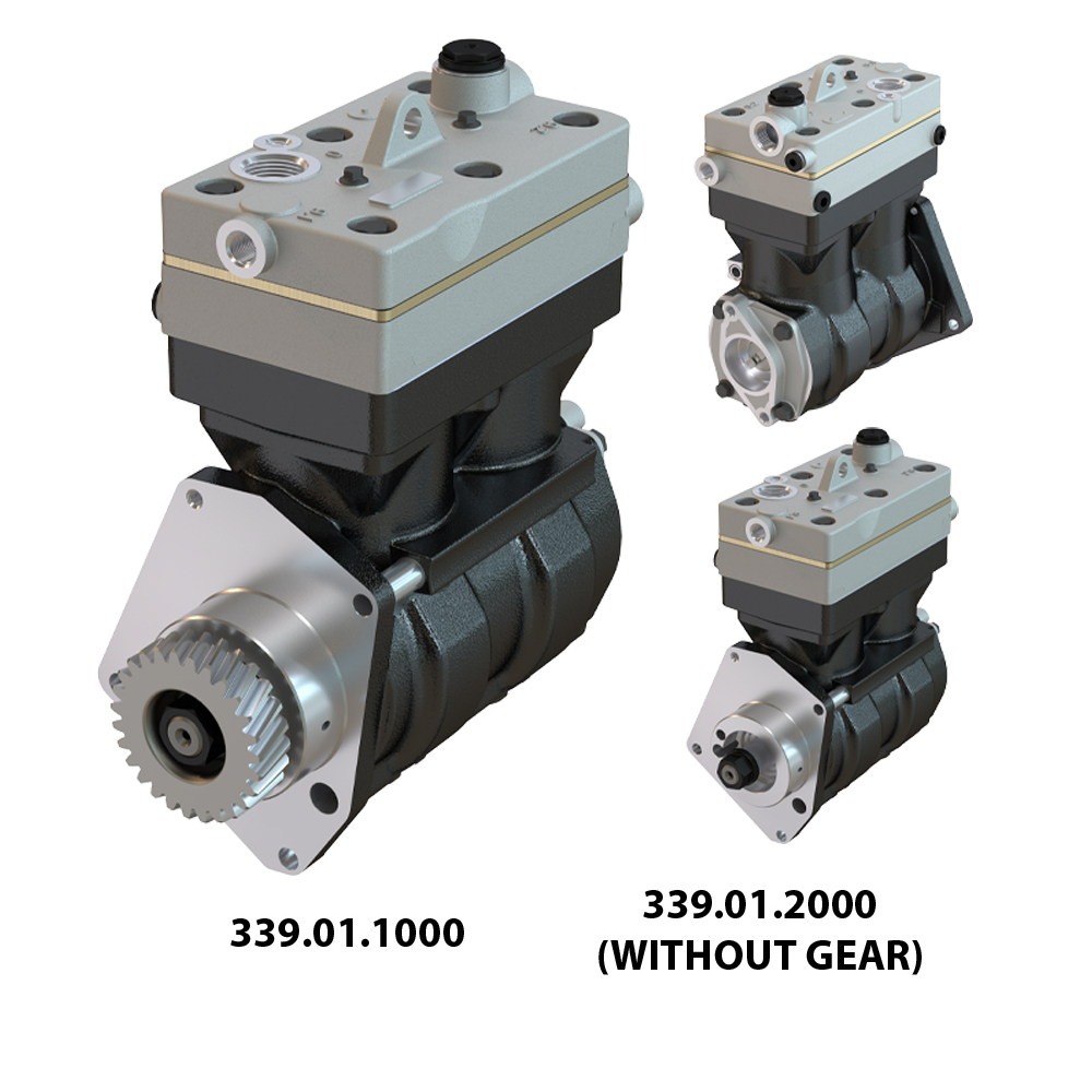 Komple Kompresor Çift Kafa Mercedes Axor Trevego OM457 Bypasli | A-TECH 339.01.1000 | OEM 4571304915 1100250001 0106050 9125101040