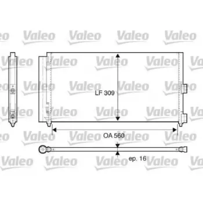 Klima Radyatoru (Kondanser) Doblo Idea 1.3 Multijet / 1.9JTD 03> | VALEO 818021 | OEM 51804991