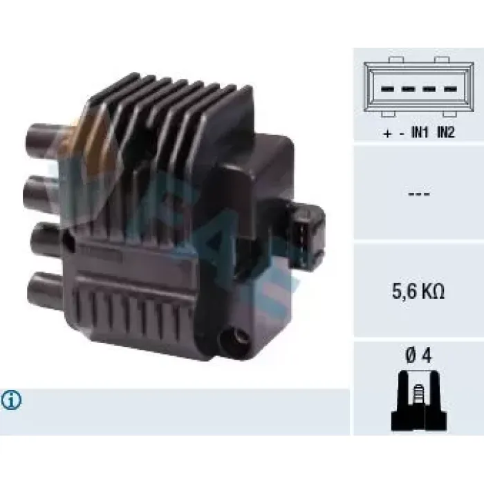 Atesleme Bobini Astra F Corsa B Vectra B X14SZ X14XE X16XEL Tempra Mpi Motor | FAE 80210 | OEM 1208063