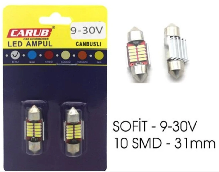 Ampul Sofit 9-30V 6W 10SMD 31MM Cambus Bey | OEM BR0402225