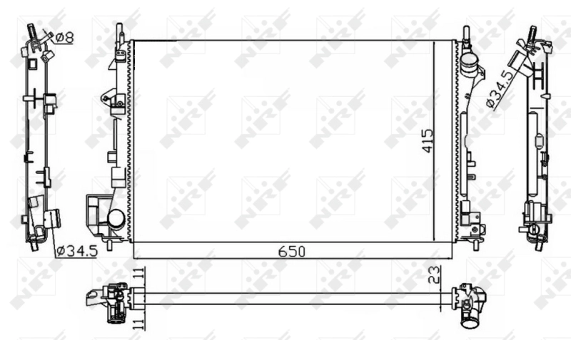 Motor Su Radyatoru Mekanik Vectra C Signum Z16XE Z18XE | NRF 58203A | OEM 1300244 24418338