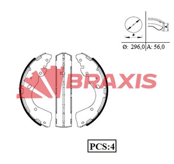 Arka Fren Balatasi Pabuc Ranger 2.2 Tdci 11> Navara NP300 2.3 / 2.5 / 3.0 Dci | BRAXIS AC0097 | OEM AB31-2200-BA 1727211