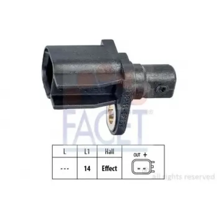 On ABS Hiz Sensoru (Sag / Sol) Fiesta 5 01>08 | FACET 21.0018 | OEM 2S61 2B372 AD 1151951