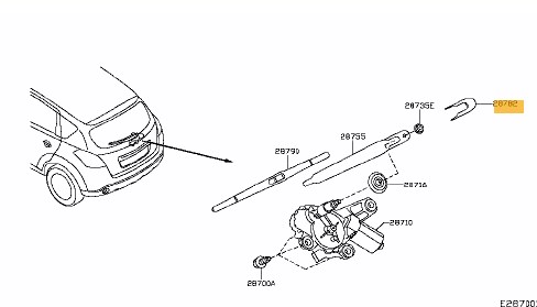 Silecek Kolu Arka Opel / Corsa D Opel / Corsa D | WPI 2945918 A | OEM 1273090 55703093
