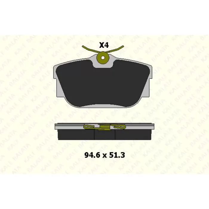 Arka Fren Balatasi Transporter T4 96>04 | KALE B 23224 165 24 ANS | OEM 701698451 7D0698451 7D0698451D