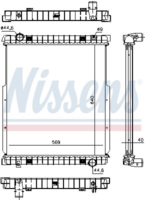 Motor Su Radyatoru Iveco Eurocargo (Cercevesiz) / (Mt) | NISSENS 63332 | OEM 500361629